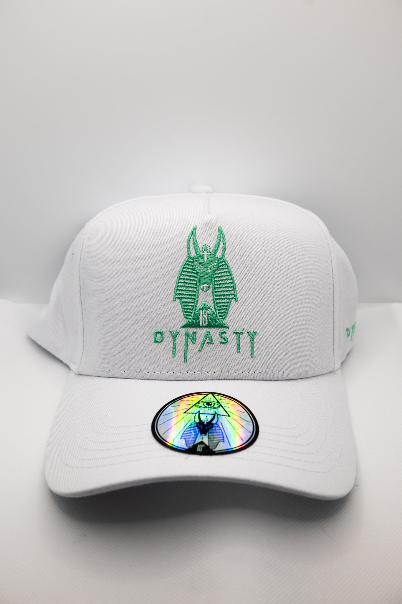 Dynasty Hat - White/Seafoam green